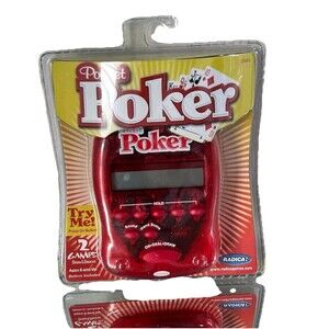 POCKET POKER by RADICA 2 Games - Draw & Deuces Handheld Electronic Game 2004 NEW